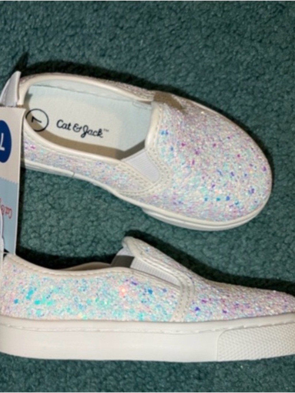 Cat & Jack Kids' Glitter Slip Ons! - Picture 3 of 4